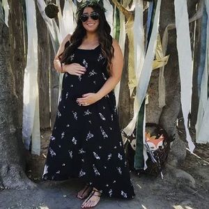Black dress with white flowers